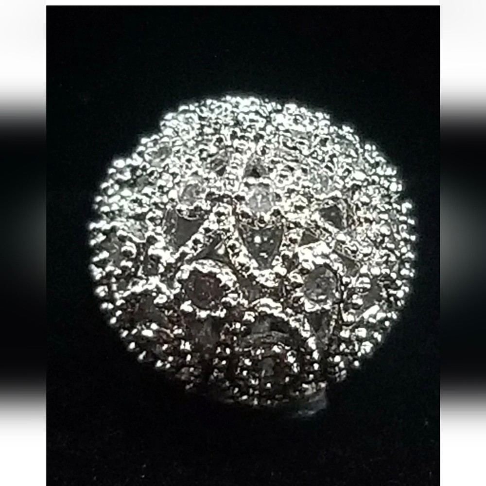 ORROUS & CO 18k White Gold Plated Cubic Zirconia Princess Ball Studs Reversible - Picture 4 of 8